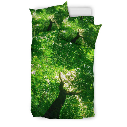 Green Forest Sunlight Nature Bedding Set - Top Content | POD Collection | Free Shipping