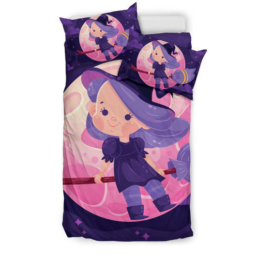 Halloween Witch Kids Cartoon Bedding Set - Top Content | POD Collection | Free Shipping