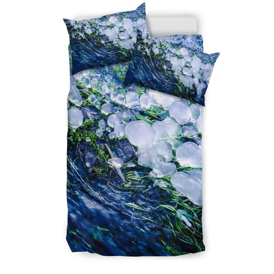 Ice Stream French Alps Mountain Winter Bedding Set - Top Content | POD Collection | Free Shipping