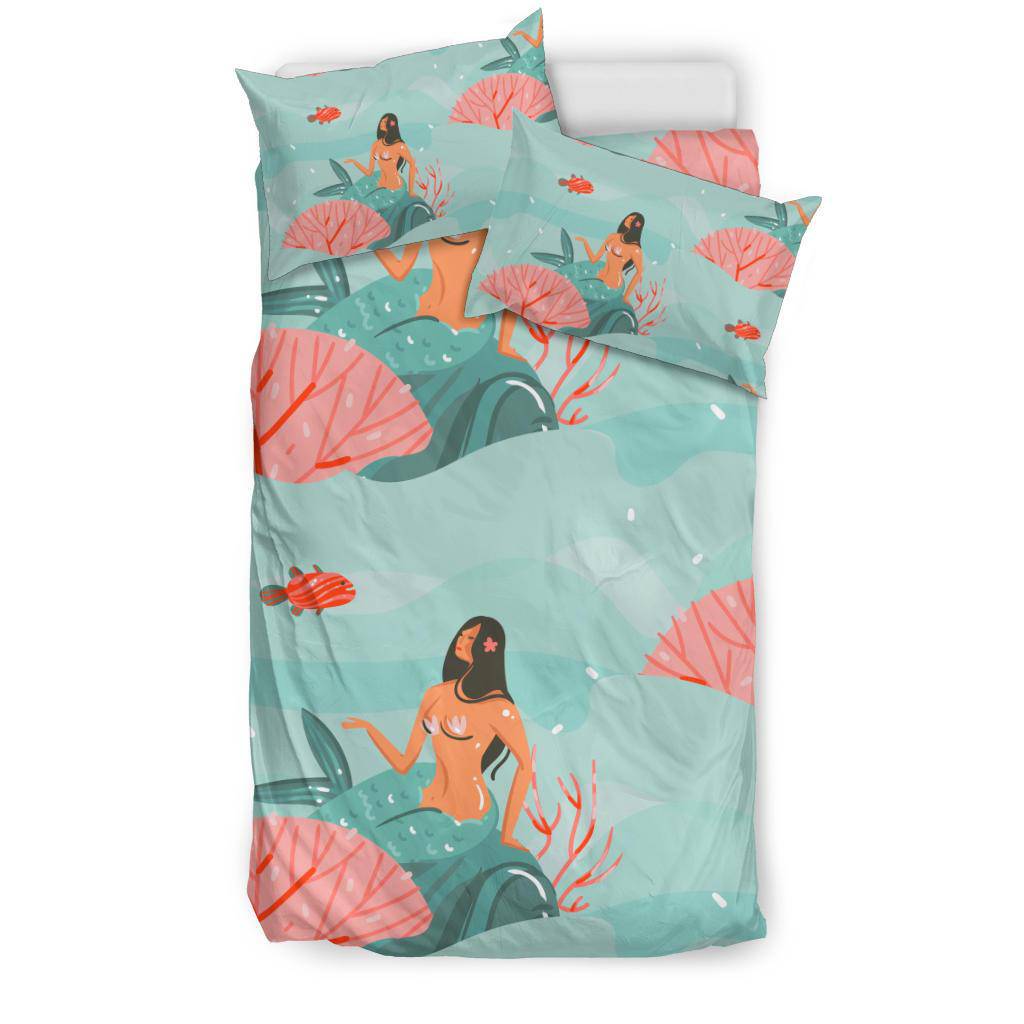 Mermaid Underwater Jellyfish Fish Sea Bedding Set - Top Content | POD Collection | Free Shipping