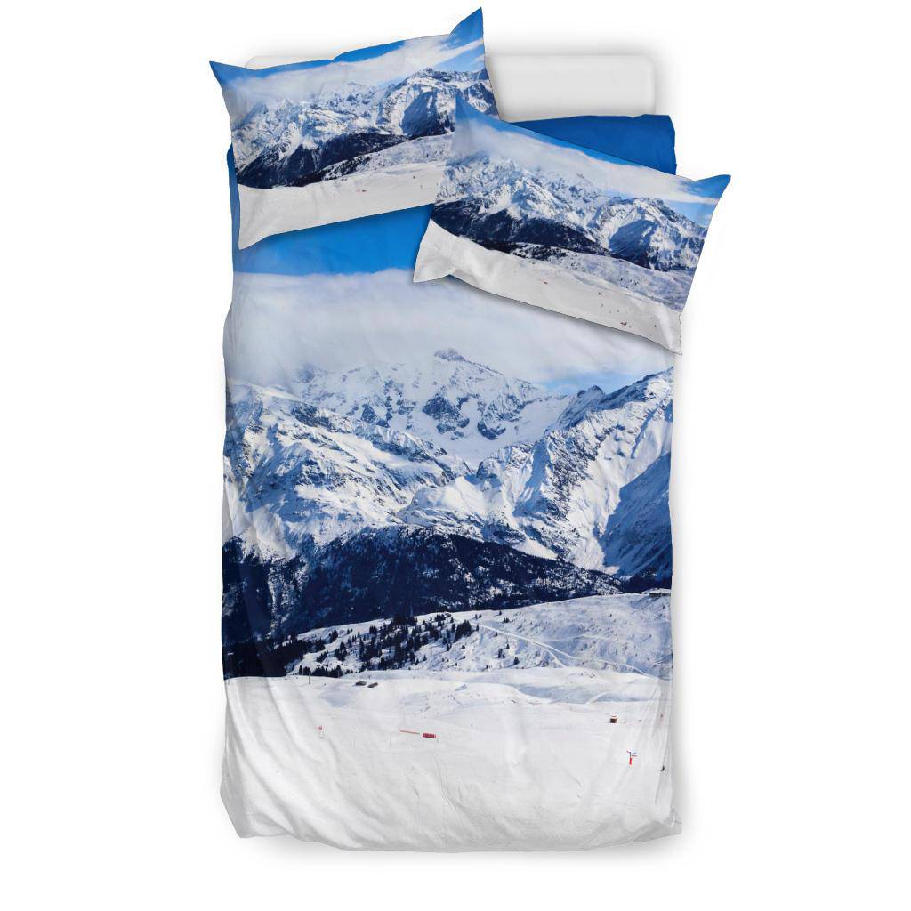 Nature Mountain Winter Snow Bedding Set - Top Content | POD Collection | Free Shipping