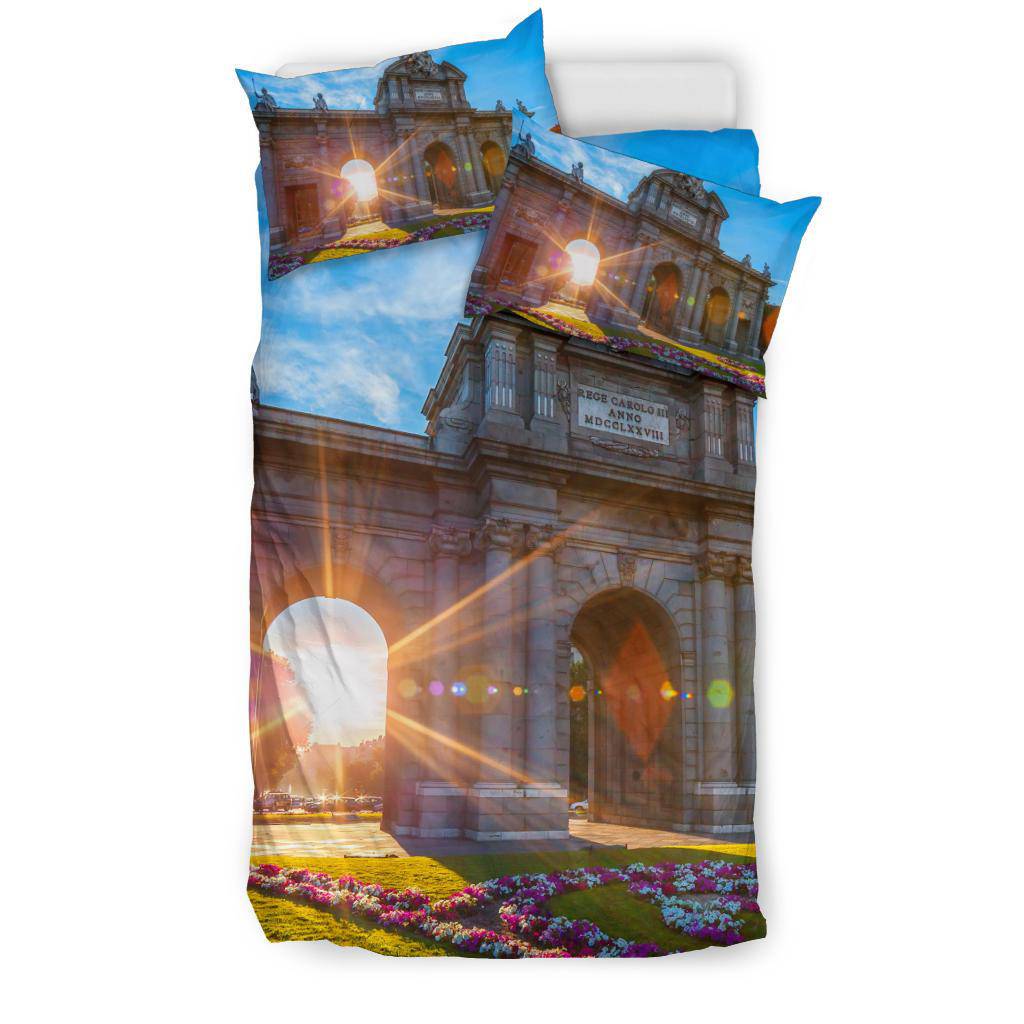 Puerta De Alcala Spain City Madrid Photography Bedding Set - Top Content | POD Collection | Free Shipping