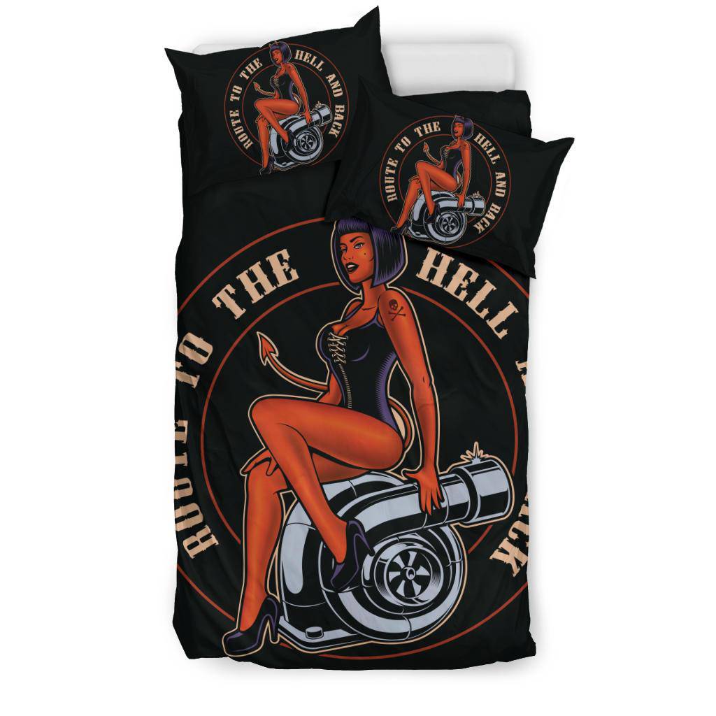 Road to the Hell and Back Devil Woman Bedding Set - Top Content | POD Collection | Free Shipping