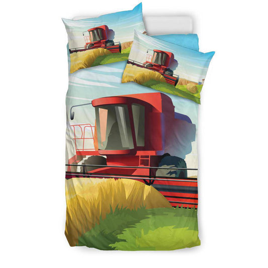 Rural Summer Tractor Lands Bedding Set - Top Content | POD Collection | Free Shipping