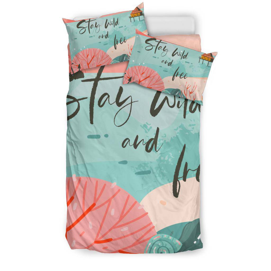 Stay Wild And Free Sea Beach Summer Bedding Set - Top Content | POD Collection | Free Shipping