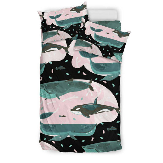 Whales Fishes Sea Underwater Life Bedding Set - Top Content | POD Collection | Free Shipping