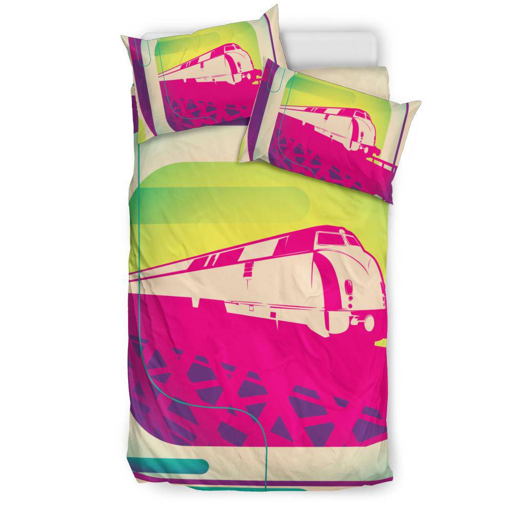 Abstract Art Train Tunnel Colorful Bedding Set - Top Content | POD Collection | Free Shipping