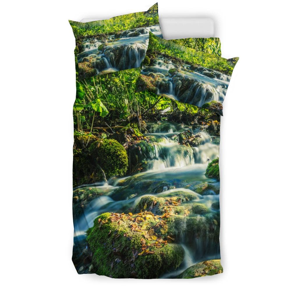 Croatia National Park Piltvice Waterfalls Nature Green Travel Bedding Set - Top Content | POD Collection | Free Shipping