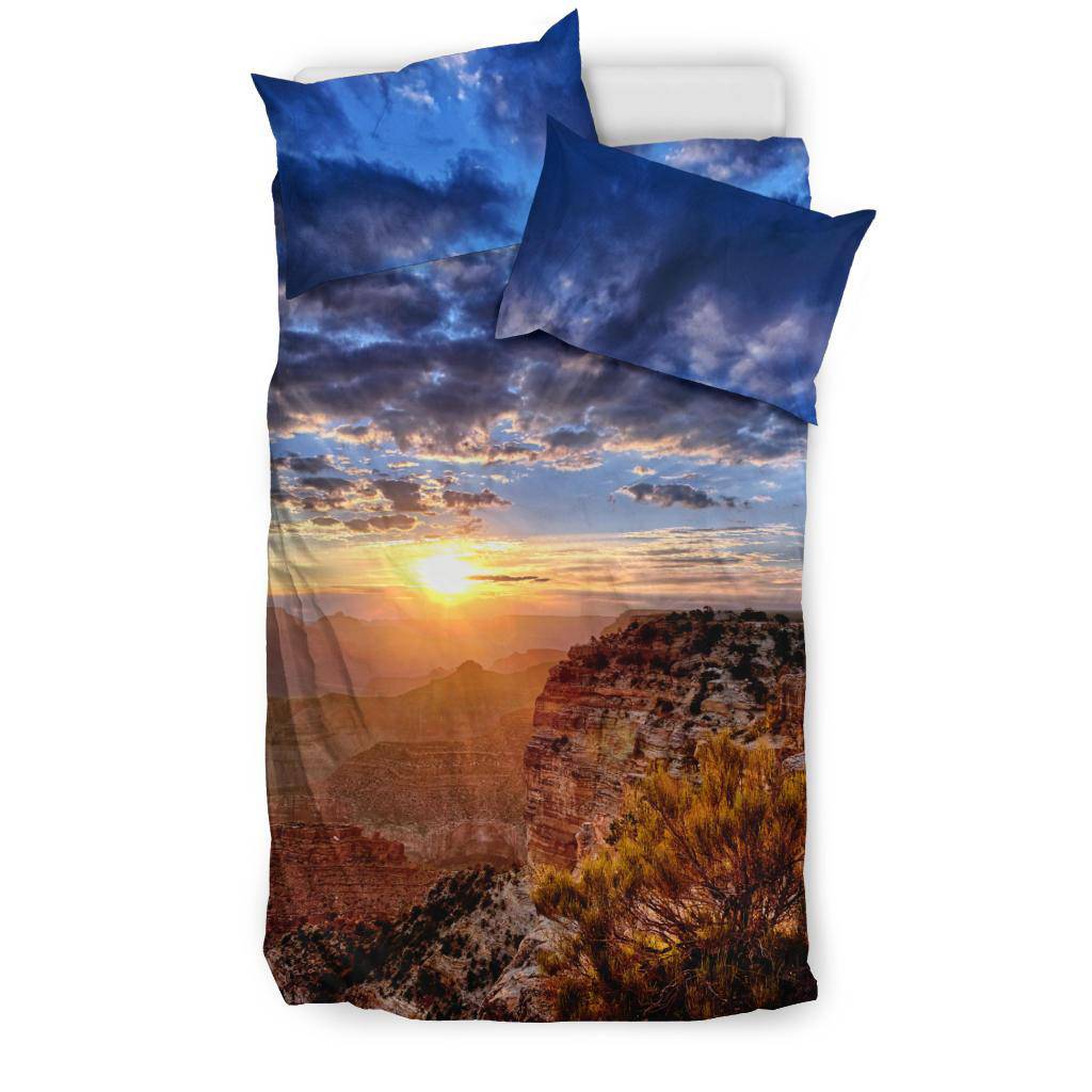 Grand Canyon USA Sunrise Blue Sky Clouds Nature Travel Bedding Set - Top Content | POD Collection | Free Shipping