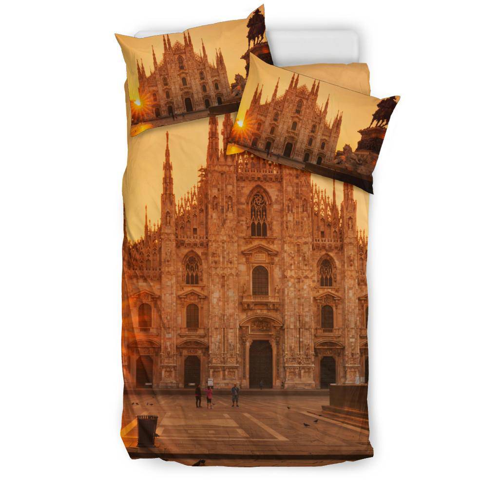 Milan Europe Travel City Sunrise Bedding Set - Top Content | POD Collection | Free Shipping