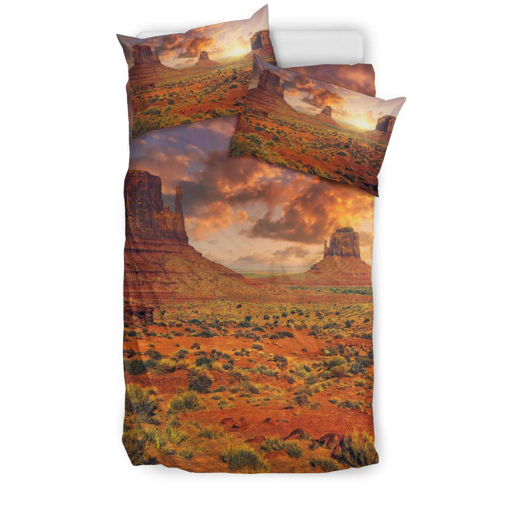 Monument Valley Blue Sky USA Nature Travel  Bedding Set - Top Content | POD Collection | Free Shipping