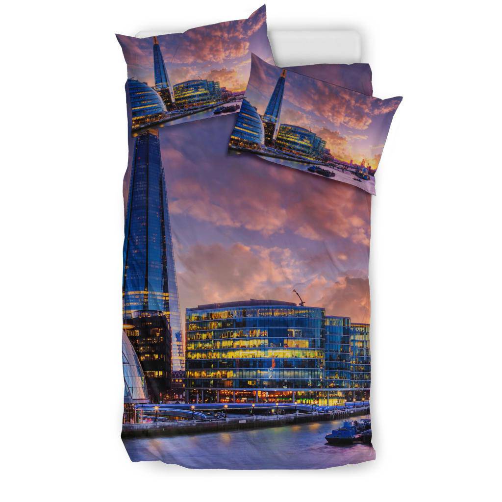 Sunset London City UK Lights Travel Bedding Set - Top Content | POD Collection | Free Shipping