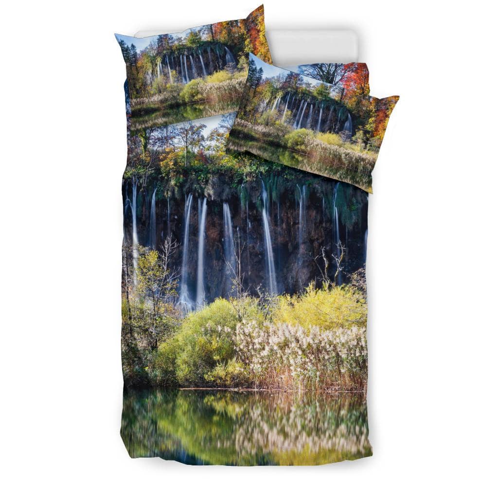 Travel Croatia Piltvice National Park Nature Waterfall Bedding Set - Top Content | POD Collection | Free Shipping