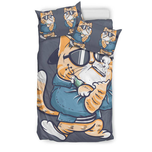 Bad Boy Cat Character Art Pet Bedding Set - Top Content | POD Collection | Free Shipping