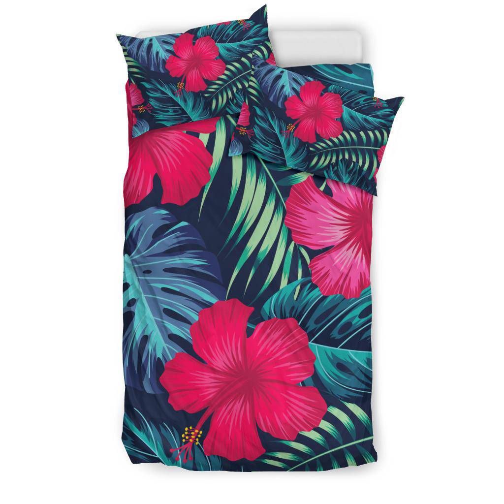 Beautiful Floral Tropical Leaves Bedding Set - Top Content | POD Collection | Free Shipping