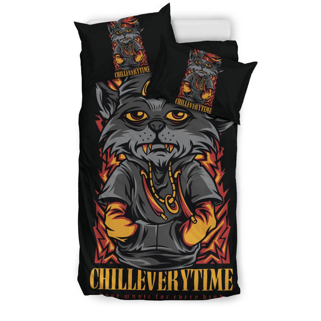 Cat Pet Chill Hip Hop Style Art Bedding Set - Top Content | POD Collection | Free Shipping