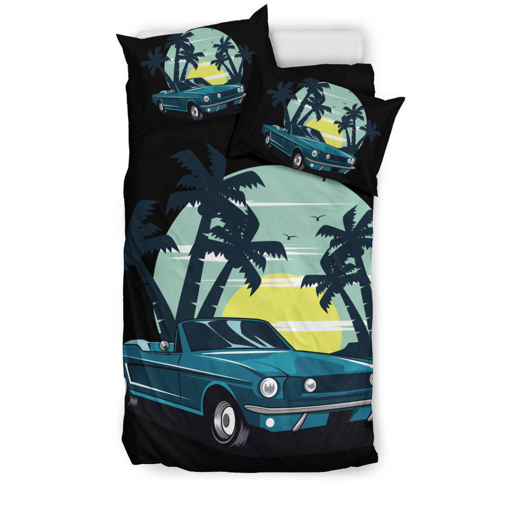 Classic Convertible Car Palm Beach Bedding Set - Top Content | POD Collection | Free Shipping