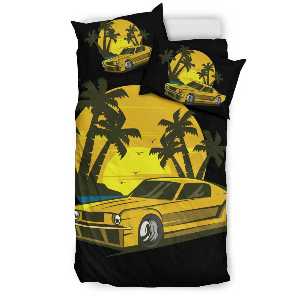 Classic Sunrise Car Auto Cartoon Bedding Set - Top Content | POD Collection | Free Shipping