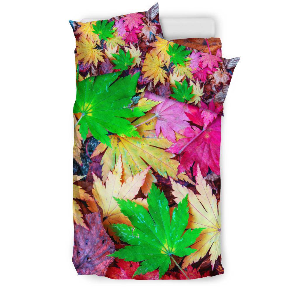 Colorful Autumn Maple Leaves Bedding Set - Top Content | POD Collection | Free Shipping