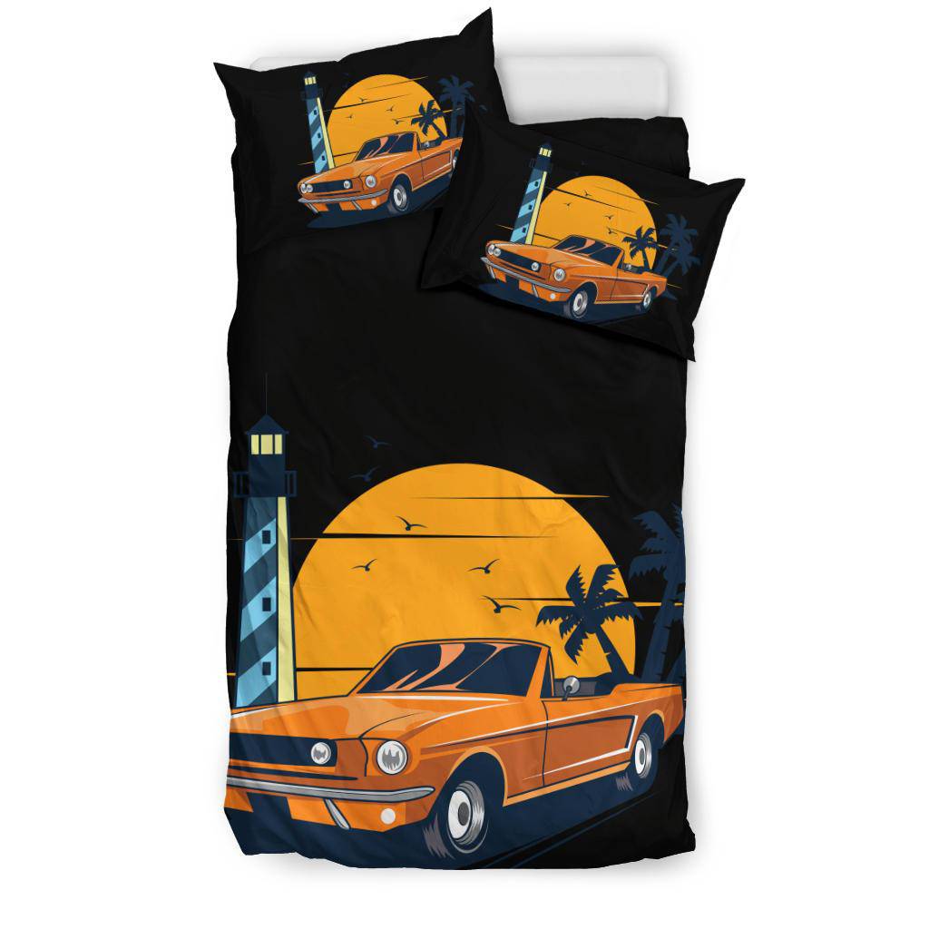 Convertible Car Lighthouse Sunset Bedding Set - Top Content | POD Collection | Free Shipping