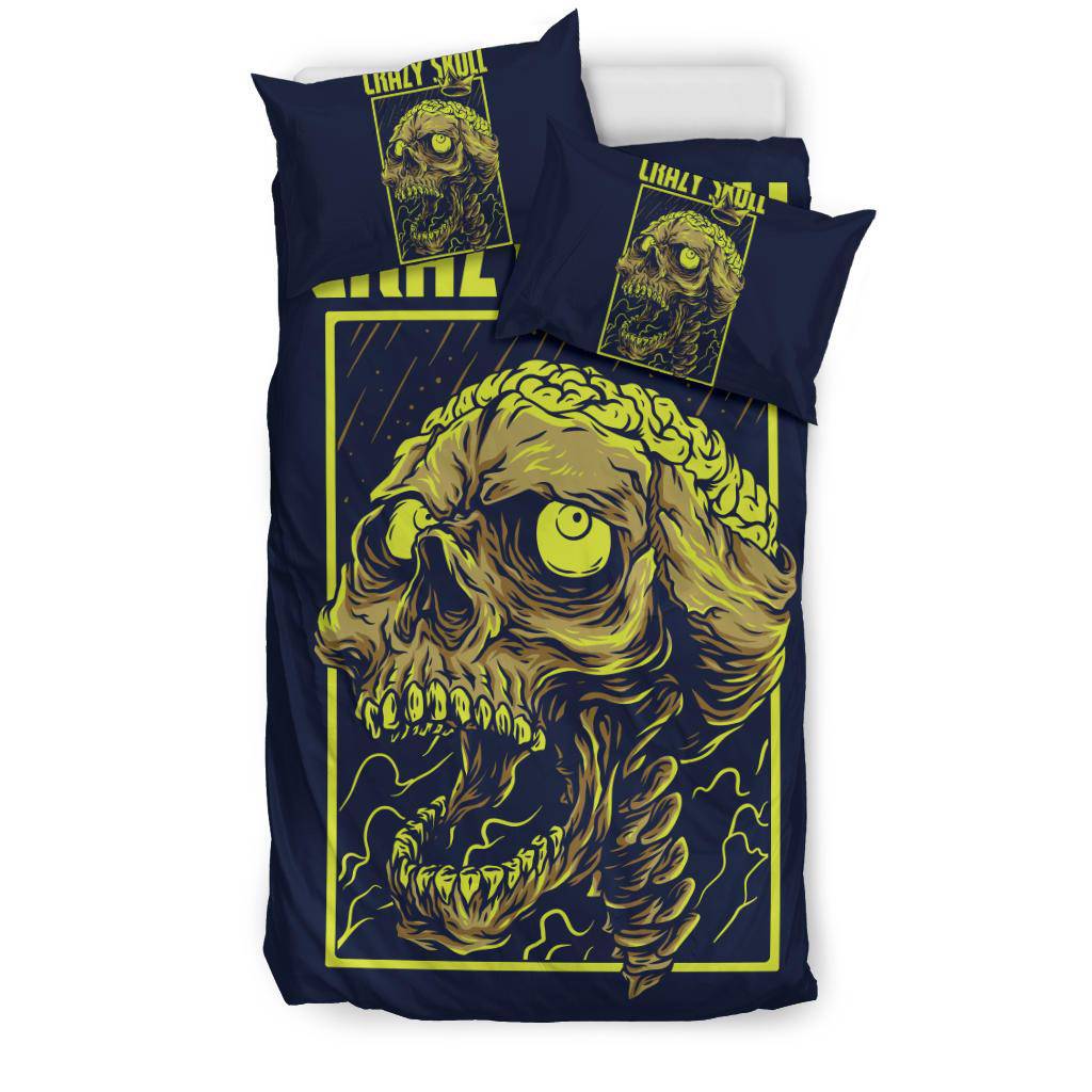 Crazy Skull Art Cartoon Drawing Bedding Set - Top Content | POD Collection | Free Shipping