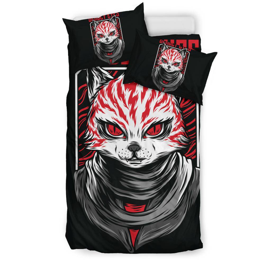 Deadly Eyes Cat Pet Art Cartoon Bedding Set - Top Content | POD Collection | Free Shipping