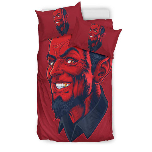 Devil Head Comic Style Art Cartoon Bedding Set - Top Content | POD Collection | Free Shipping