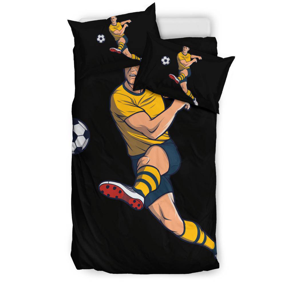 Football Player Kick Cartoon Bedding Set - Top Content | POD Collection | Free Shipping