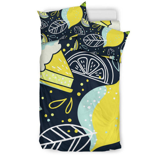 Hand Drawn Lemon Doodle Art Bedding Set - Top Content | POD Collection | Free Shipping