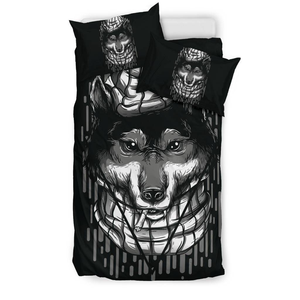 Handsome Wolf Cartoon Bedding Set - Top Content | POD Collection | Free Shipping