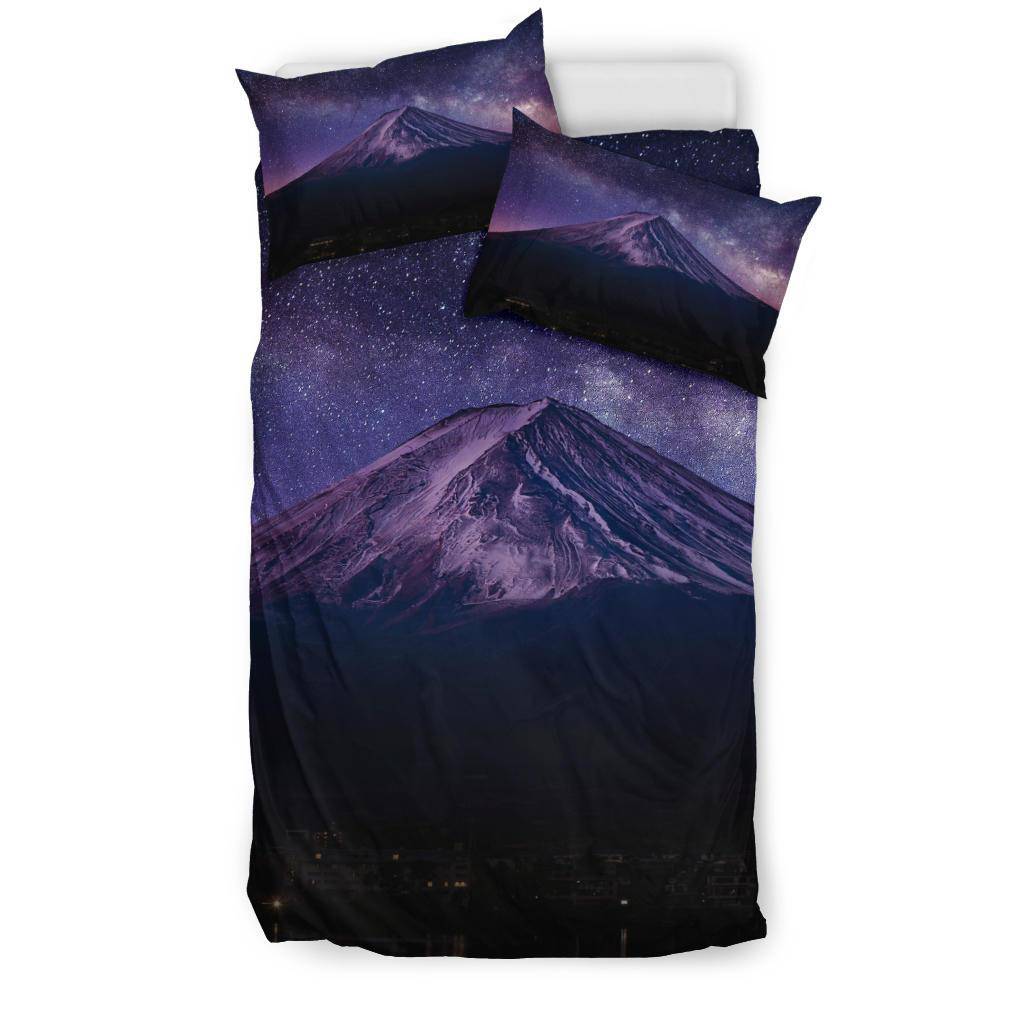 Milky Way Fuji Mountain Galaxy Bedding Set - Top Content | POD Collection | Free Shipping