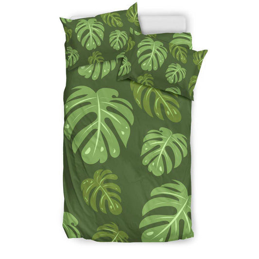 Minimal Ficus Tropical Leaves Art Bedding Set - Top Content | POD Collection | Free Shipping