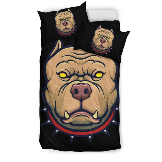 Pitbull Angry Dog Pet Art Bedding Set - Top Content | POD Collection | Free Shipping