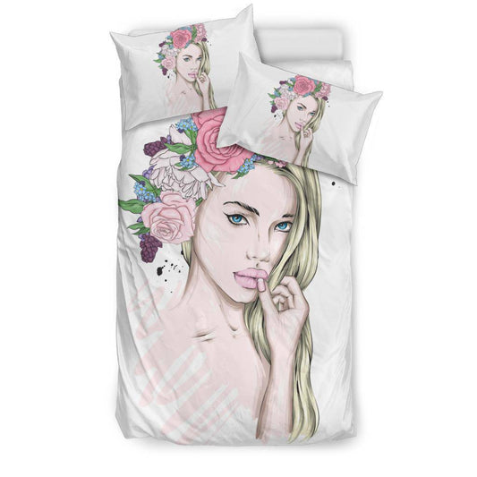 Beautiful Flower Wreath Girl Bedding Set - Top Content | POD Collection | Free Shipping