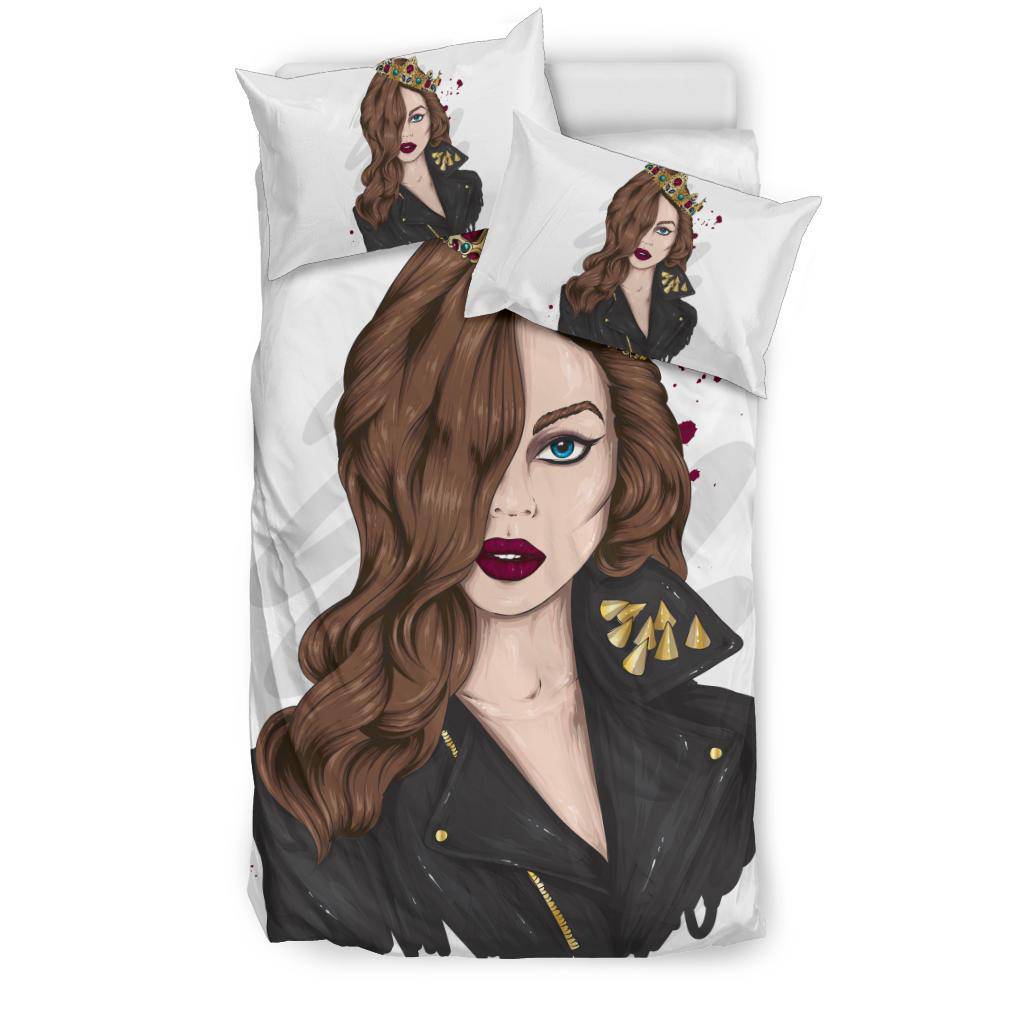 Beautiful Girl Crown Cartoon Bedding Set - Top Content | POD Collection | Free Shipping