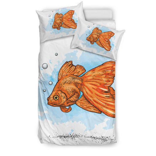 Beautiful Gold Sea Fish Art Bedding Set - Top Content | POD Collection | Free Shipping