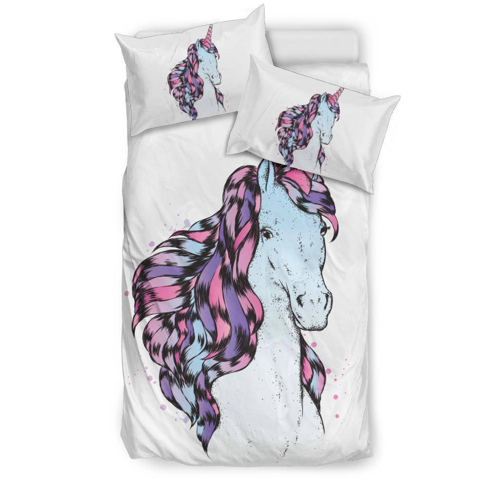 Beautiful Pink Unicorn Cartoon Bedding Set - Top Content | POD Collection | Free Shipping