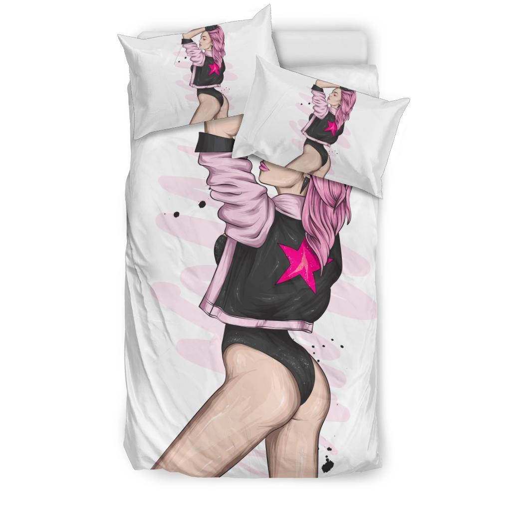 Beautiful Star Swimsuit Girl Bedding Set - Top Content | POD Collection | Free Shipping