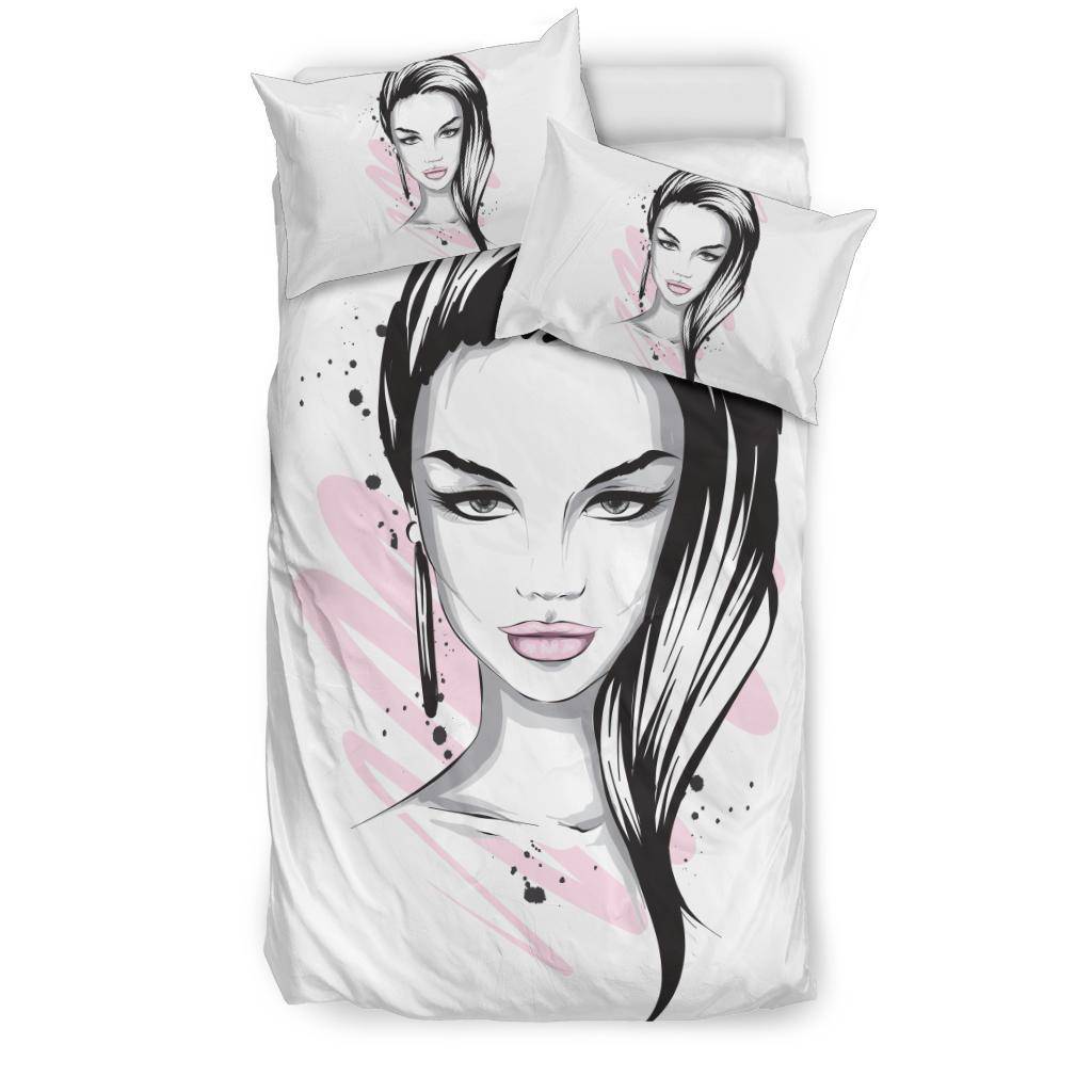 Beautiful Stylish Cartoon Girl Bedding Set - Top Content | POD Collection | Free Shipping