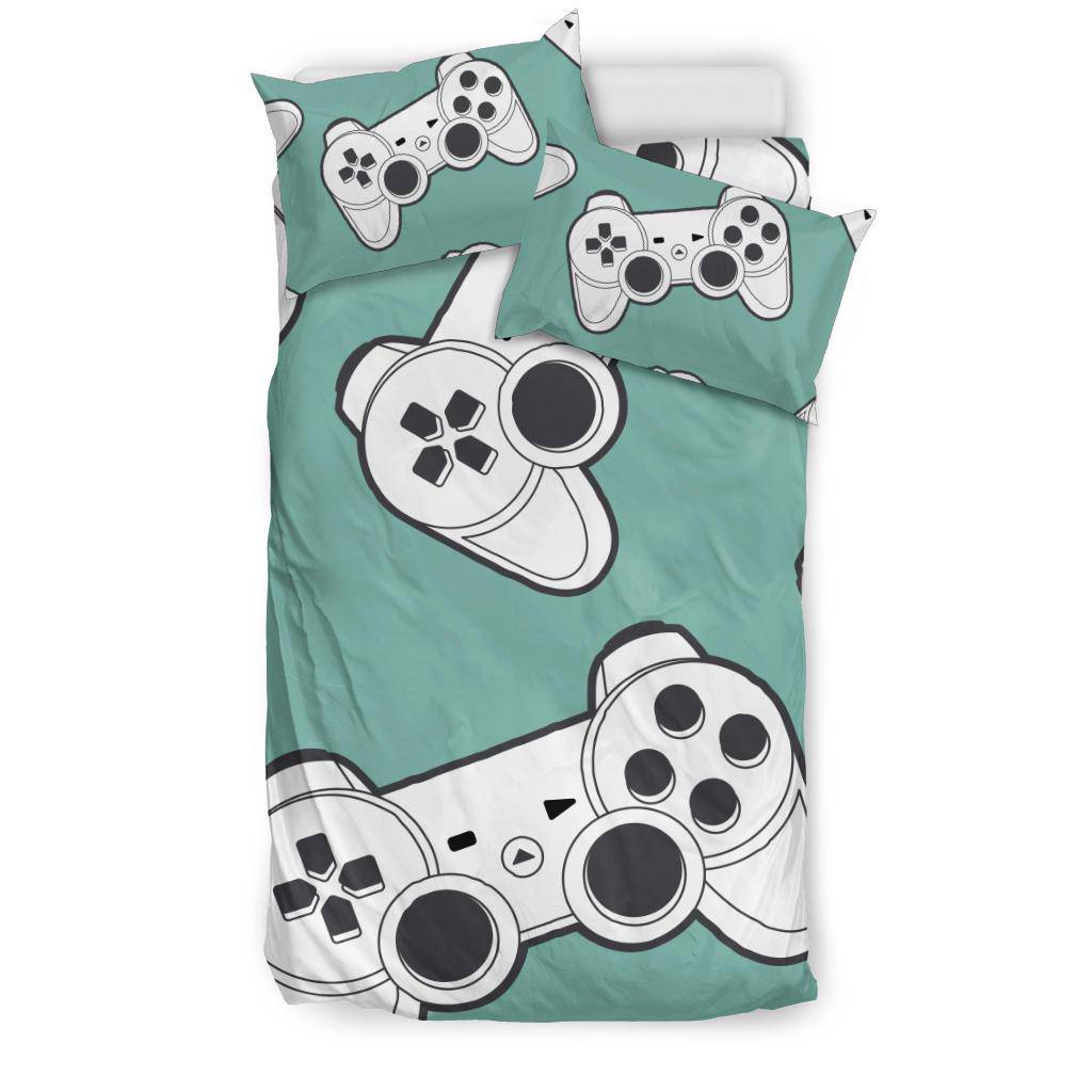 Cartoon Joystick Gamer Background Bedding Set - Top Content | POD Collection | Free Shipping