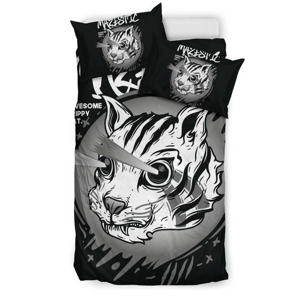 Cat Drawing Mazestic Awesome Kitten Bedding Set - Top Content | POD Collection | Free Shipping