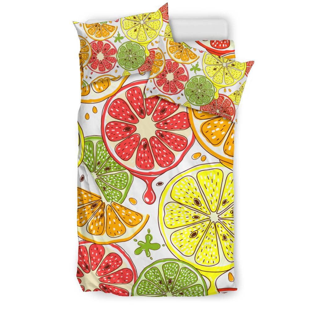 Plants Citrus Fruit Beautiful Art Bedding Set - Top Content | POD Collection | Free Shipping