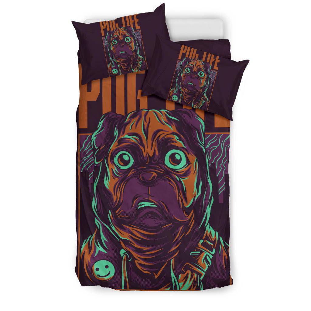 Pug Life Dog Pet Japanese Art Bedding Set - Top Content | POD Collection | Free Shipping