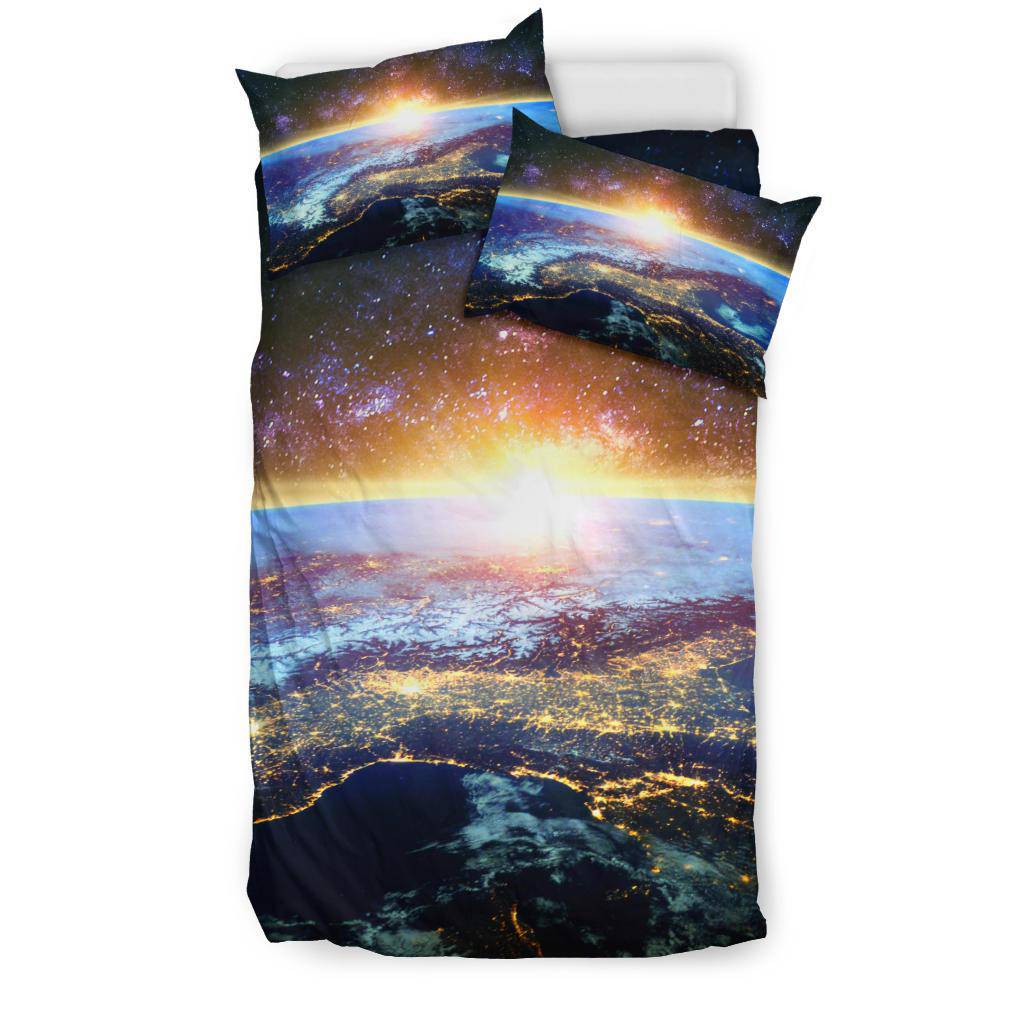 Real Nasa Earth Galaxy View Bedding Set - Top Content | POD Collection | Free Shipping