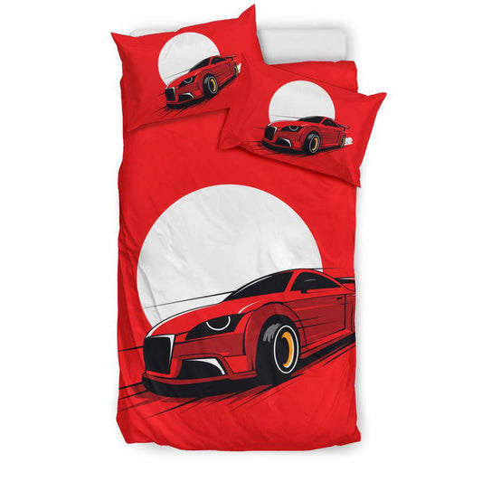 Red Moon Car Auto Bedding Set - Top Content | POD Collection | Free Shipping