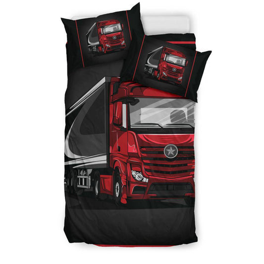 Red Star Truck Cartoon Bedding Set - Top Content | POD Collection | Free Shipping