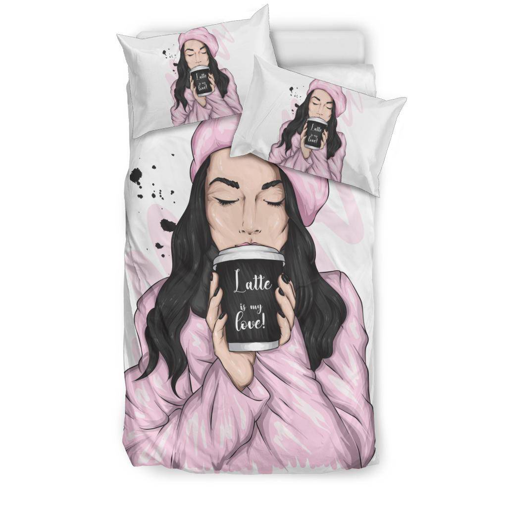 I Love Coffee Girl Beret Bedding Set - Top Content | POD Collection | Free Shipping