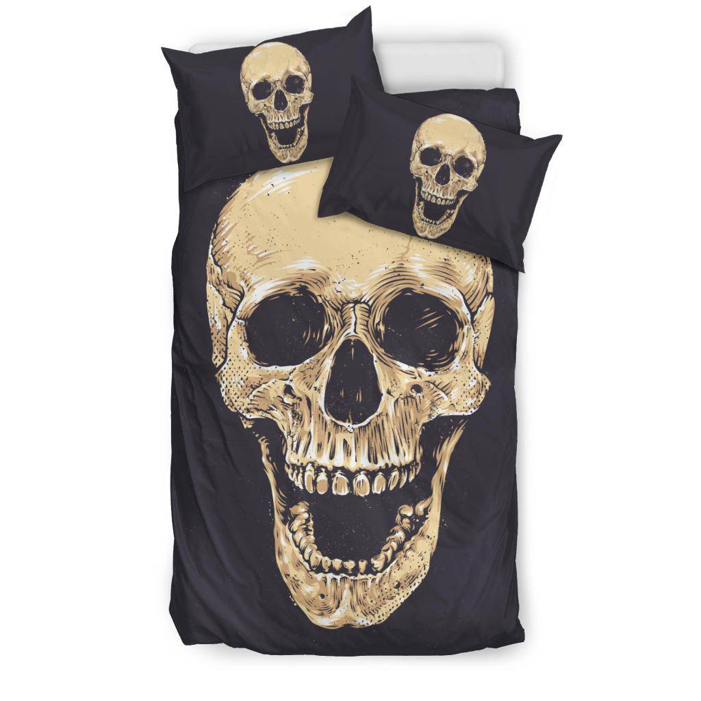 Realistic Skull Hand Drawn Art Cartoon Bedding Set - Top Content | POD Collection | Free Shipping