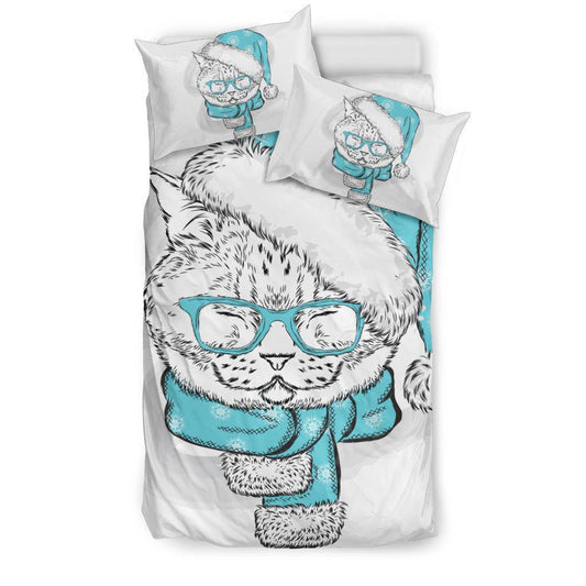 Smart Christmas Cat Cartoon Bedding Set - Top Content | POD Collection | Free Shipping