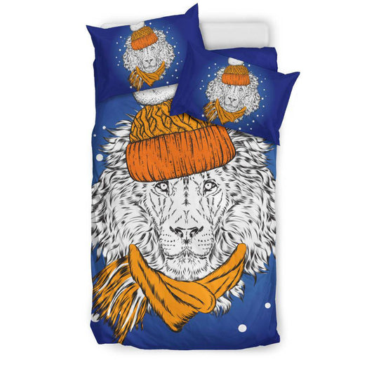 Stylish Winter Lion Cartoon Bedding Set - Top Content | POD Collection | Free Shipping